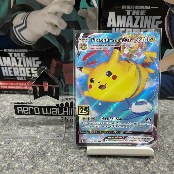 PIKACHU TERBANG VMAX 024/028 RRR S8A 25TH - KARTU POKEMON TCG CARD