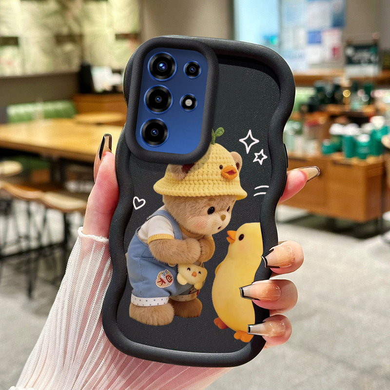 Casing Untuk Itel S26 Ultra Case Casing pola Beruang kecil dan bebek Kasing HP ceruk Kesing mewah Ce