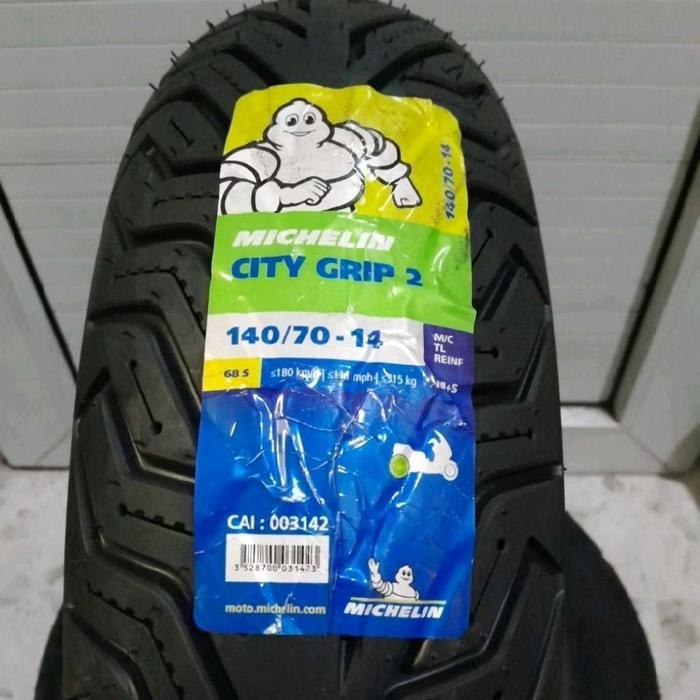 BAN BELAKANG FORZA, XMAX, AEROX 155 MICHELIN CITY GRIP 2 TL 140/70-14 TUBELESS IMPORT