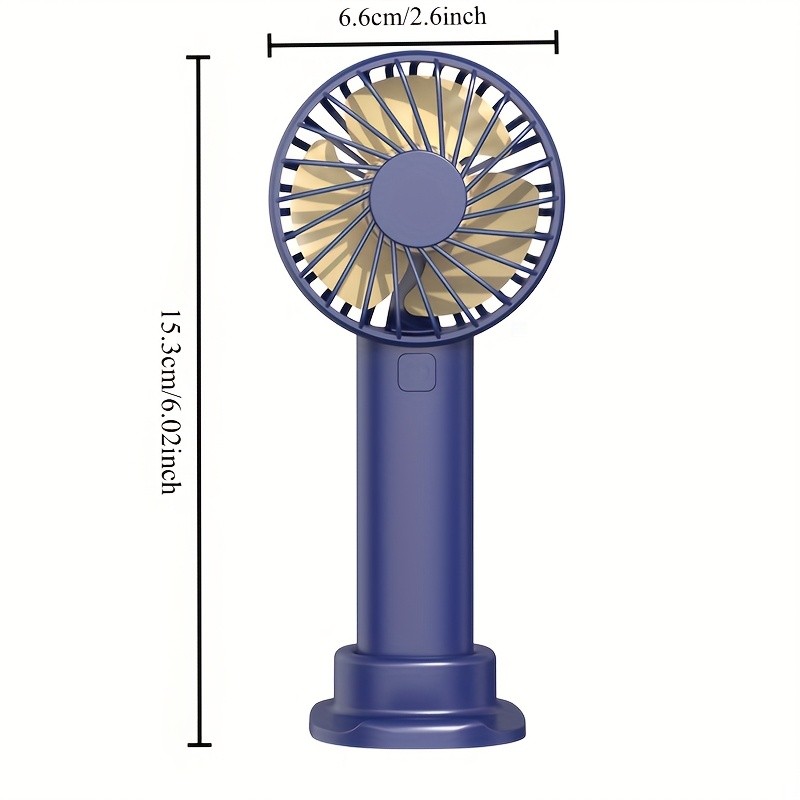 USB Mini Strong Wind Handheld Fan with Phone Holder Cooling Fan Outdoor Travel Portable Quiet