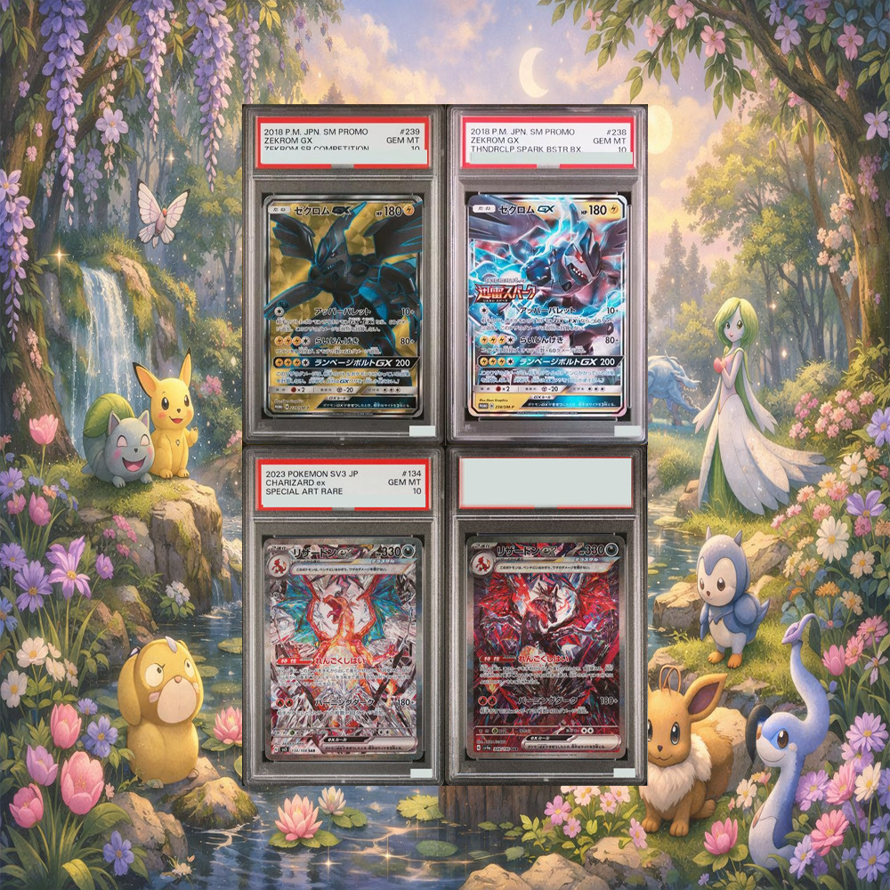 Zekrom GX 239/SM-P SM DIY Proxy PTCG Graded Collection Card Cartoon SR Competition Promo Card
