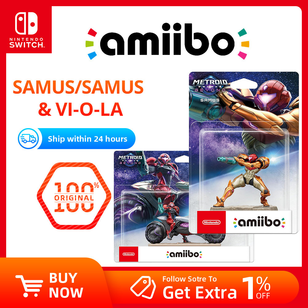 Switch Amiibo Figure - Samus/Samus & Violet - Metroid Prime 4 amiibo - for Switch Game