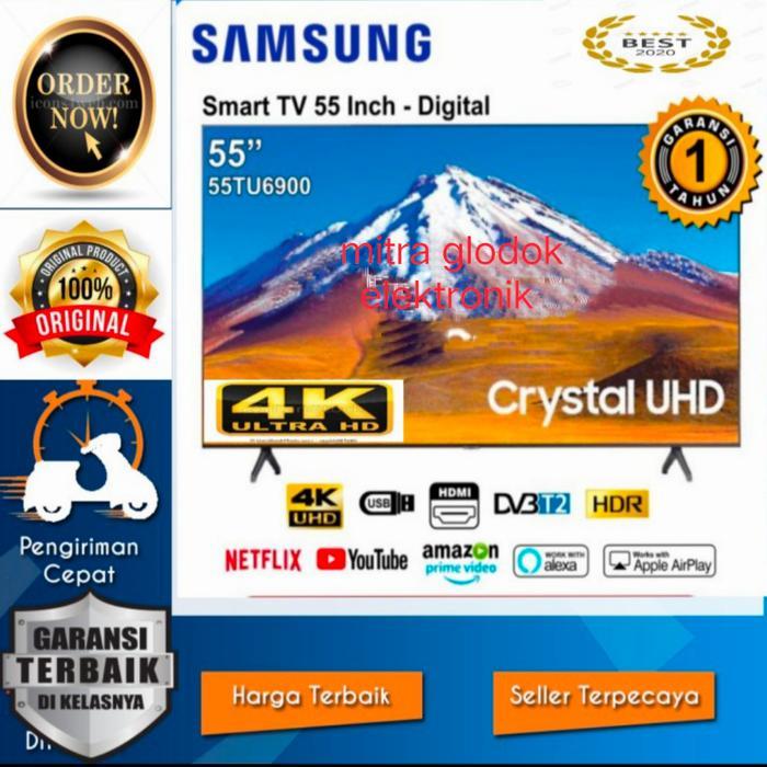LED TV SAMSUNG 55INCH 55TU6900 SMART UHD CRYSTAL 4K garansi resmi