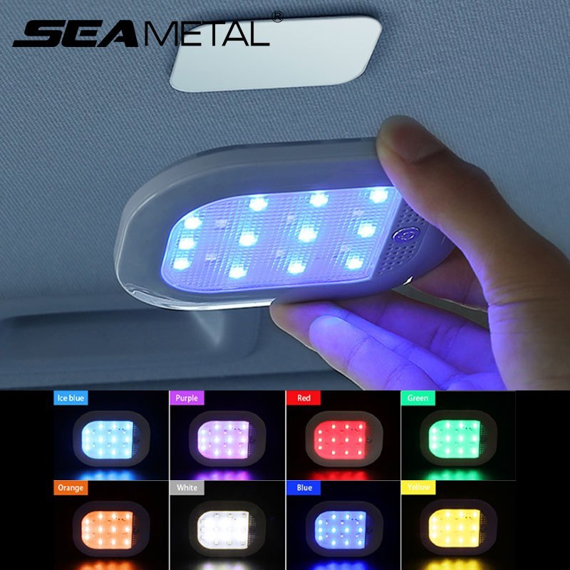 Seametal Lampu Dalam Mobil Led Plafon Lampu Led Indoor Wireless Touch Light Lampu Dalam Mobil 8warna