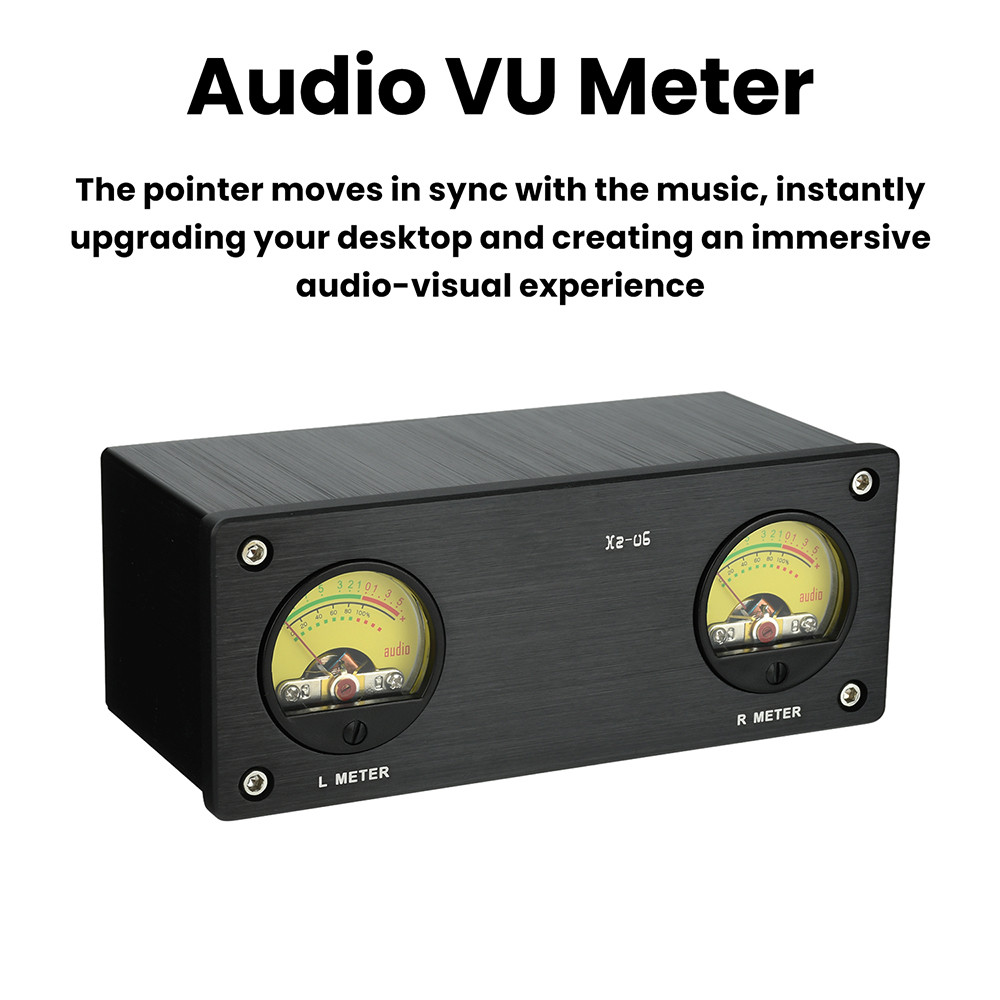 Dual Analog VU Meter signal level meter Audio Amplifier Speaker Switcher Box Selector Music Spectrum