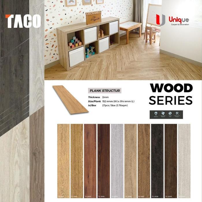 Vinyl Lantai Taco Tebal 2mm / Vinyl Plank Taco