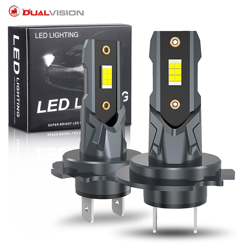 Dualvision H7 LED H18 Headlight Bulb Mini Wireless 30000LM 6000K CSP Car Headlamp Auto Diode Lamps