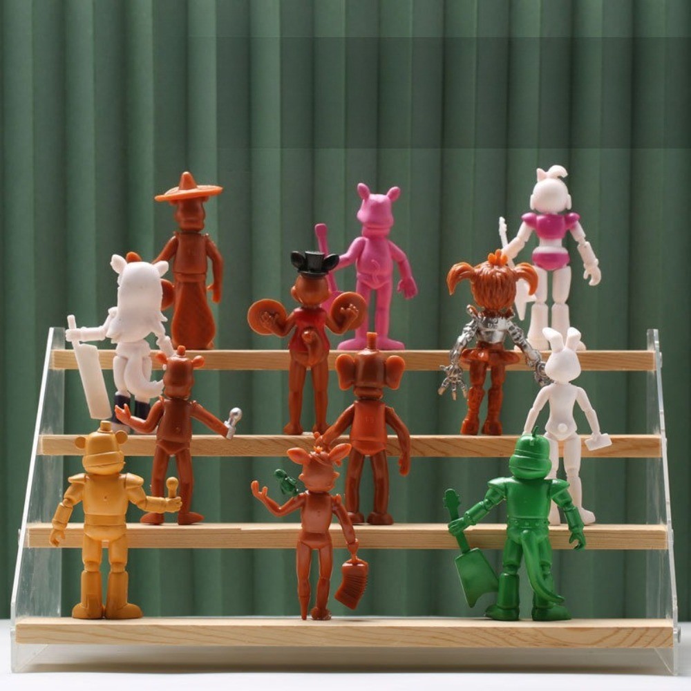 12pcs 3.5 inch FNAF Security Breach Series Bonnie Bear Action Figure Luminous Detachable Joint