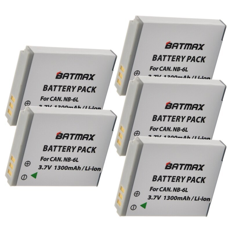Wholesale 5-Pack NB6L NB-6LH NB-6L Digital Batteries for Canon SX520 HS SX530 SX600 SX610 SX700