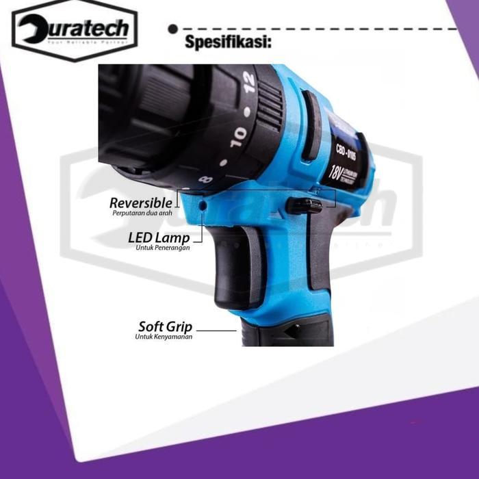 Benz Werkz Bor Baterai Cordless Lmpact Drill 18V / Bor Tangan Torque Baterai Bz-8105 Dan Cordless