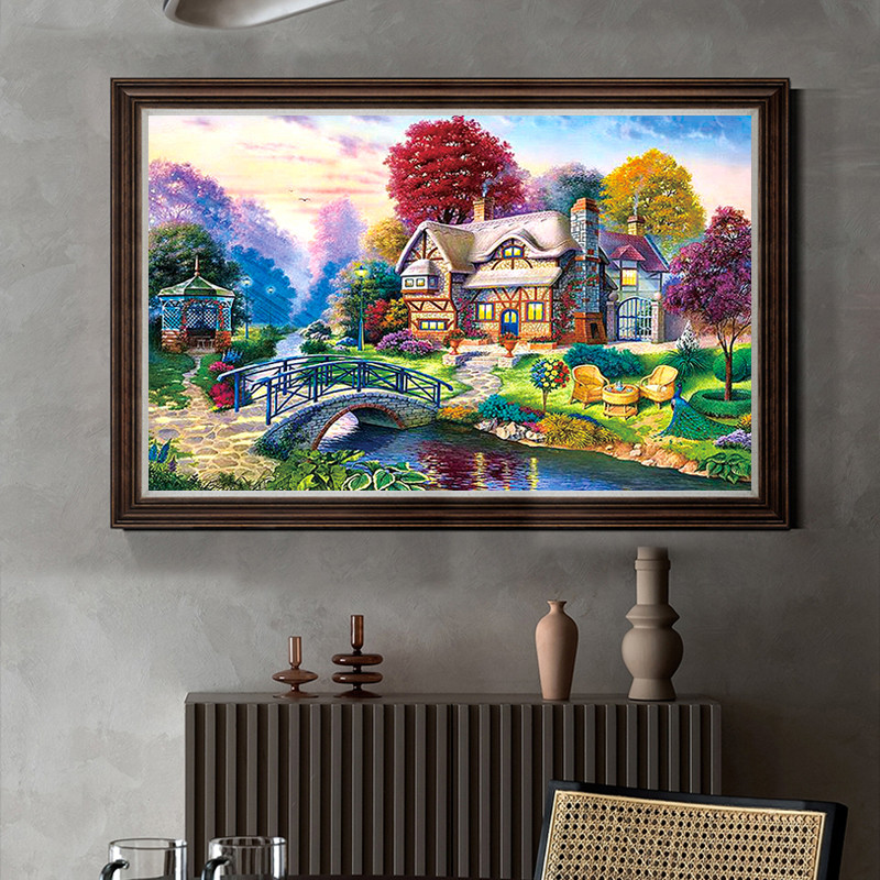 Underwater Paradise DIY 11CT Embroidery Cross Stitch Kits Craft Needlework Set Fish Printed Canvas C