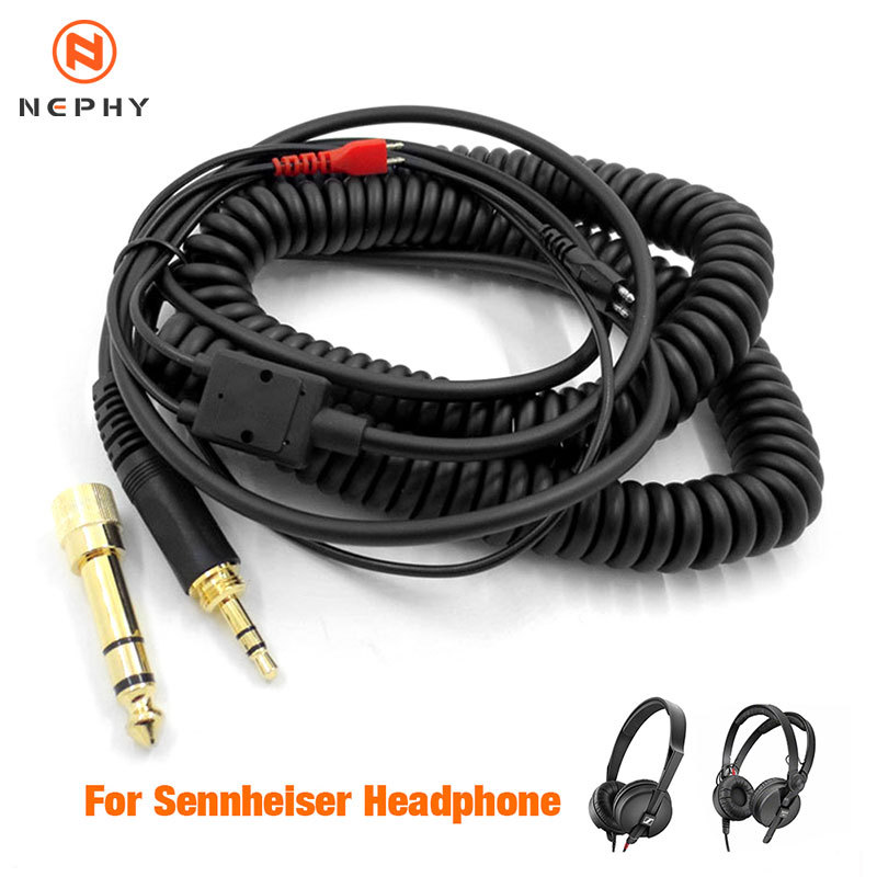 Poyatu Spring Relief Coiled Headphone Cables for Sennheiser HD25 HD25-1 HD25-1 II HD25-C HD25-13 HD