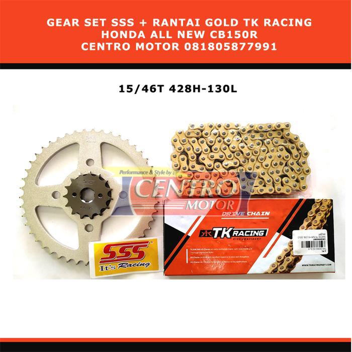 Gear Set Sss+Rantai Gold Tk Honda All New Cb150R