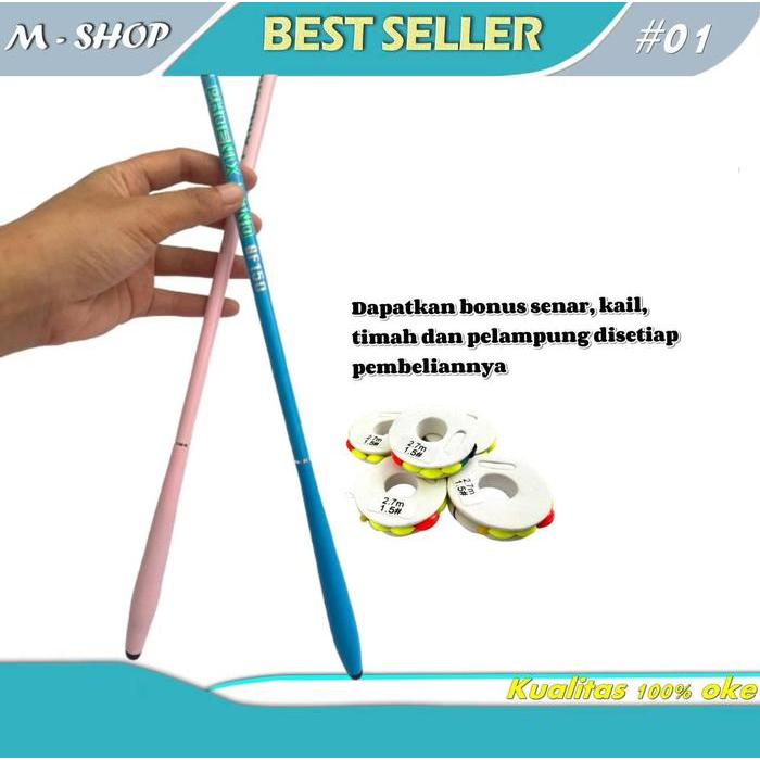 Paket Benang Bintang Tujuh + Float Terpisah + Benang Tradisional + Pancing Mini Karbon Fiber (40Cm)