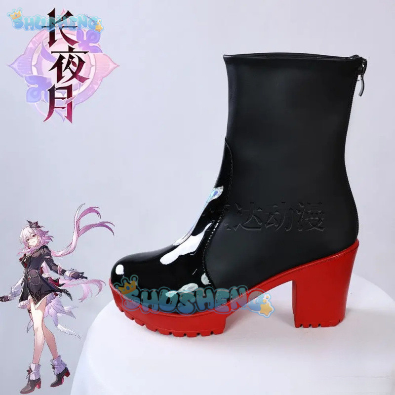 HONKAISTAR RAIL EVERNIGHT COSPLAY SHOES ANIME CHARACTER PROP HALLOWEEN CARNIVAL PARTY