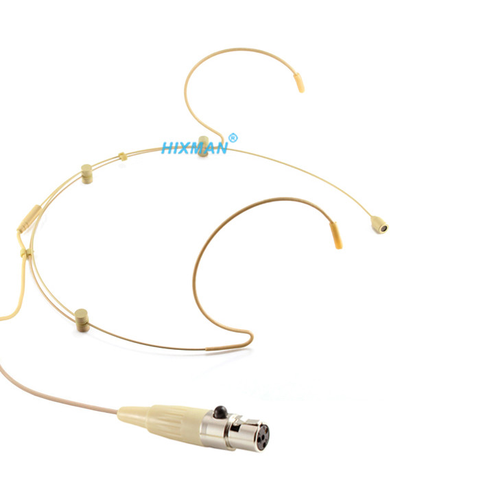 HIXMAN Beige HM3-SL Adjustable OmniDirectional Headset Headworn Microphone For Shure LINE6 JTS