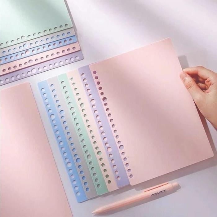 Multicolor Loose Leaf Binder A5 Loose leaf B5 Hvs warna Binder isi ulang A4 Journal Refill Paper