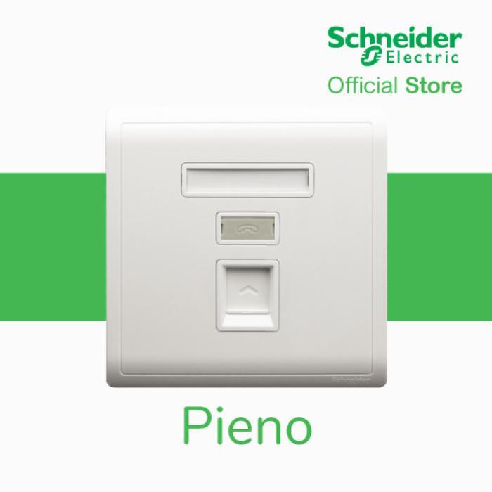 Outlet Rj45 Cat5 Schneider Pieno Putih / Stopkontak Rj45 Cat 5 Pieno