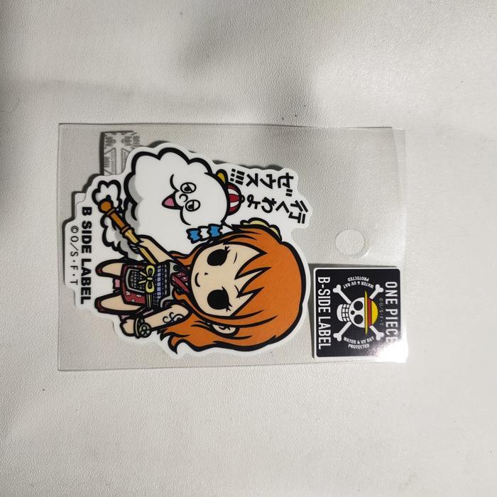B-side label one piece stiker nami zeus