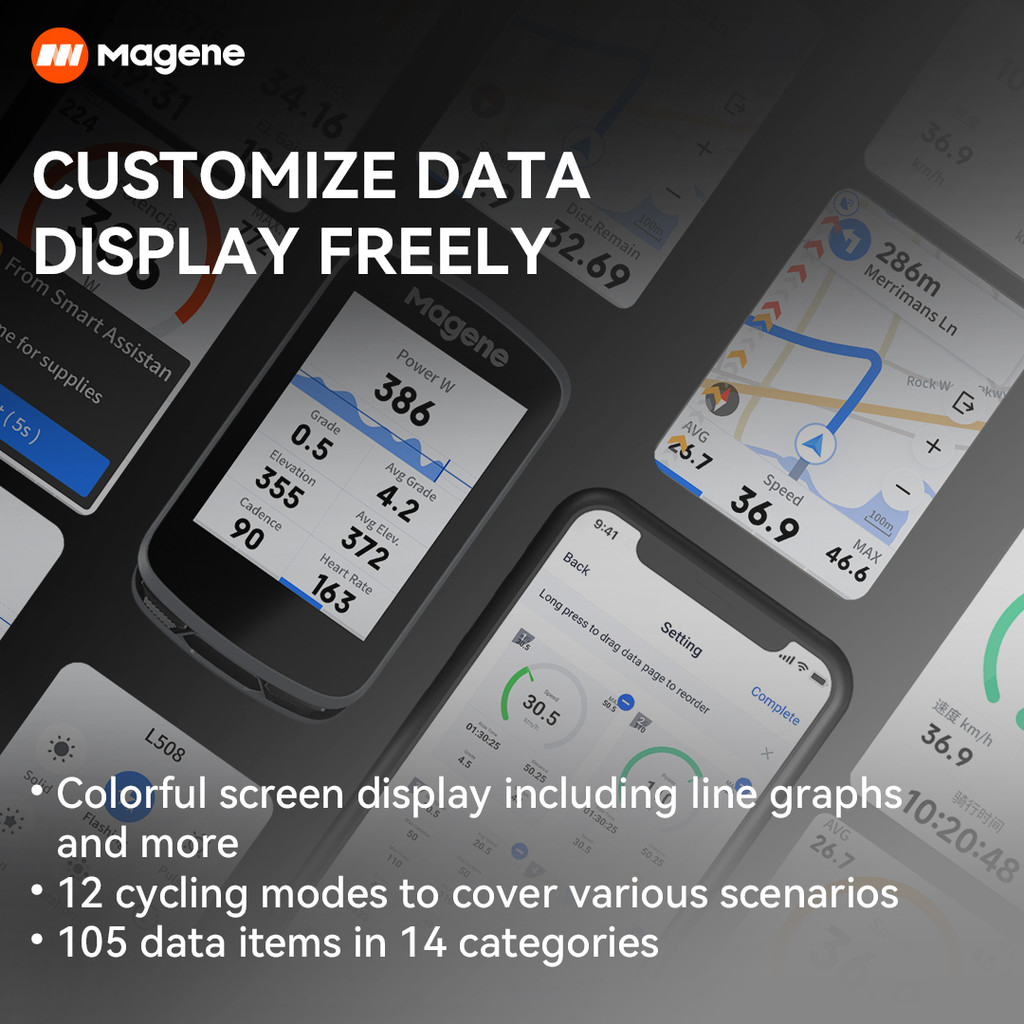 Magene GPS Bike Computer C506 SE Navigation WiFi Speedometer Cycling Digital Stopwatch 2.4 Odometer