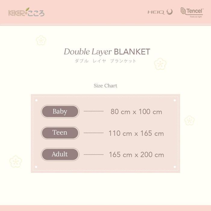Kokoro Story Double Layer Blanket / Selimut Kain Dua Lapis Tipis Selimut Anak Bayi Dan Dewasa Dingin