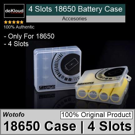 "New" Original Wotofo Battery Case 18650 4 Slots box kotak baterai storage tempat simpan batre