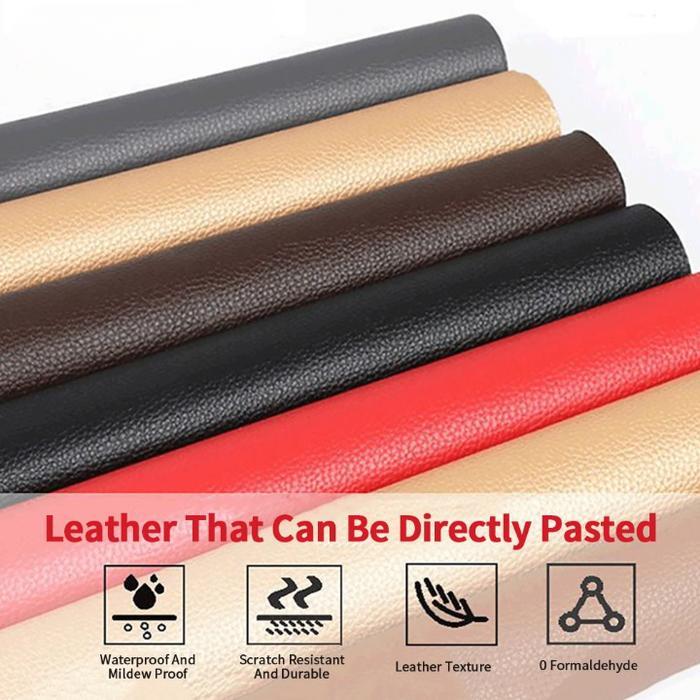 Stiker Kulit Sintetis Tambal Sofa Perbaikan Jok Motor Robek Sticker PU dengan Lem Perekat Waterproof