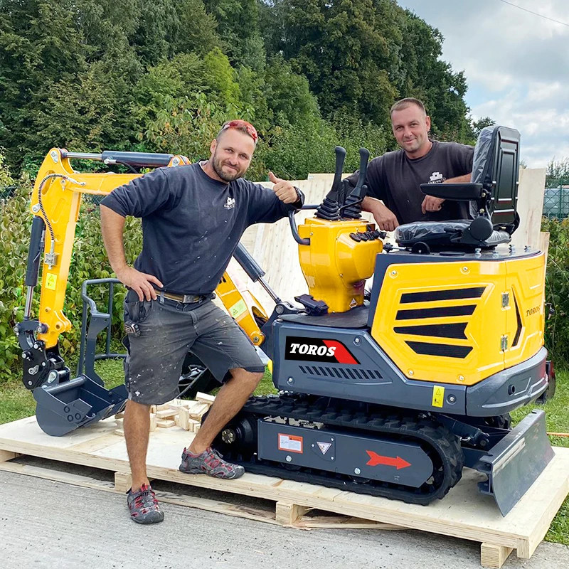 Mini Excavator Hidrolik 1 Ton Crawler untuk Pekerjaan Galian Kecil, Dapat Disesuaikan, Pengiriman Ce