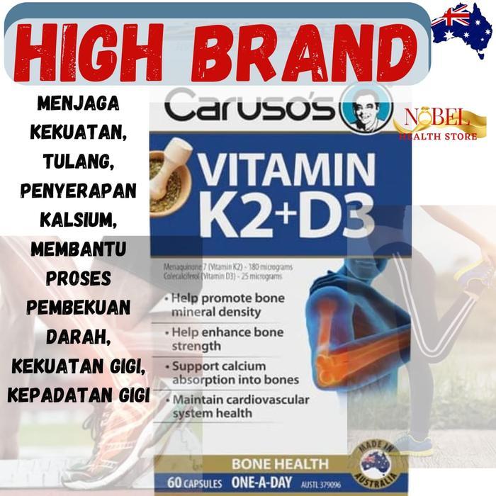 carusos vitamin k2 + d3 60 capsules