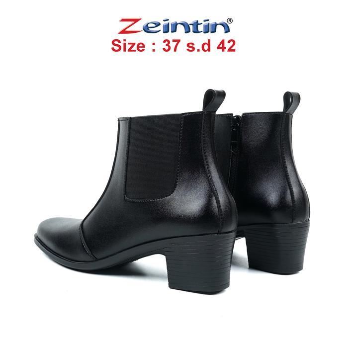 Ready Zeintin - Sepatu Boot Wanita Hitam Polos Sepatu Boots Formal Casual Wanita Zo