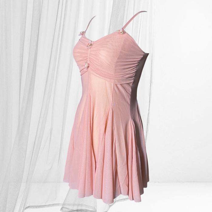 Tally - [ Redpink ] Dress Night Lingerie Babydoll Gaun Tidur Cute Looks Anggun Transparan Hot Godaan