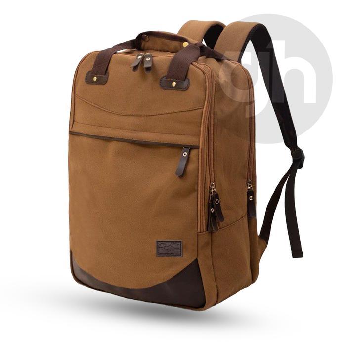 gh-bag tas ransel pria wanita dalton canvas backpack sekolah