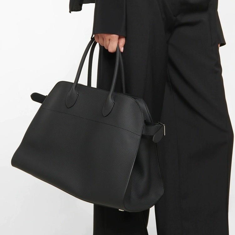 Margaux15 Large Capacity Commuter Tote Bag Simple Design Handbag Leather Material Business Style