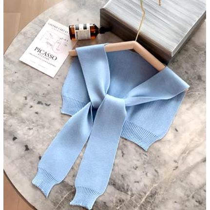 Rumahfashionkorea Aksesories Leher Pria Wanita Syal Pundak Polos Rajut Korean Look Style 2/32