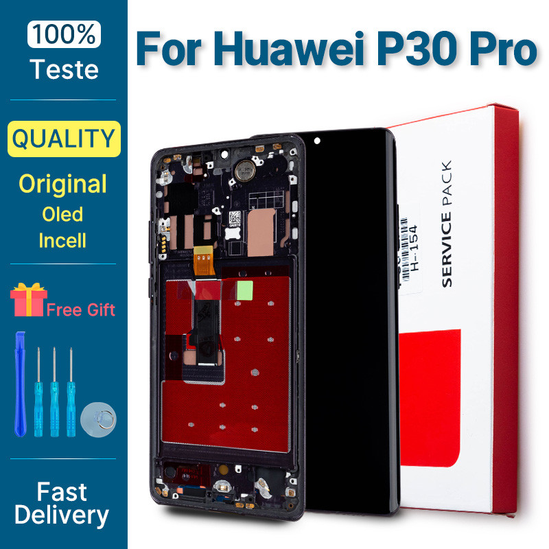 AMOLED For Huawei P30 Pro LCD New 100% Test Touch Screen Digitizer For Huawei P30 Pro Display Panel