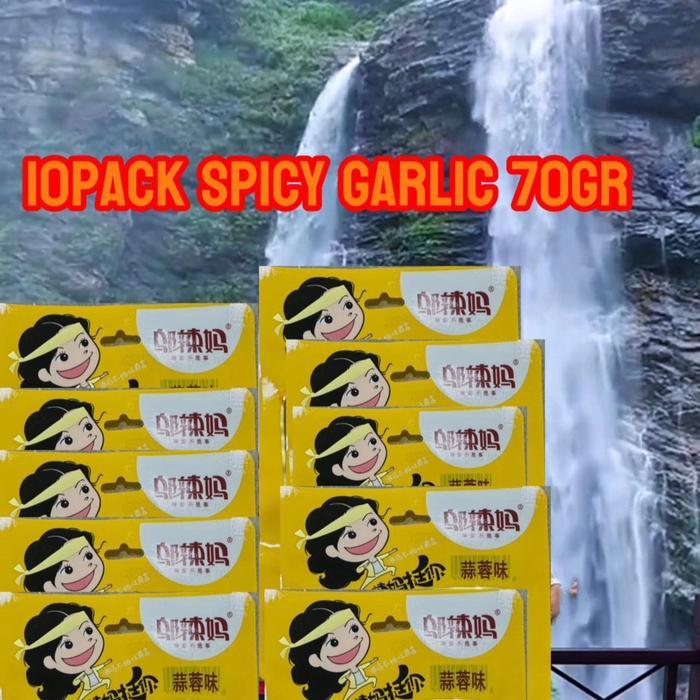 Spicy Stik Latiao 10 Pcs Pedas Garlic Wangi Cemilan Enak Food Halal Termurah