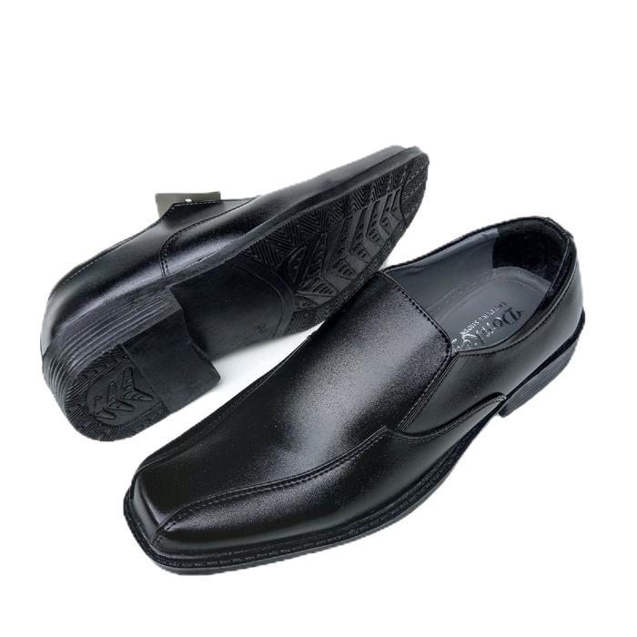 Lariss Sepatu Kerja Formal Pria Donkey Hitam Apj - Shoes Pantofel