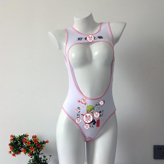 Lingerie Sexy Bodysuit Lingerie Swimsuit Bikini Renang Open Bra Crotch