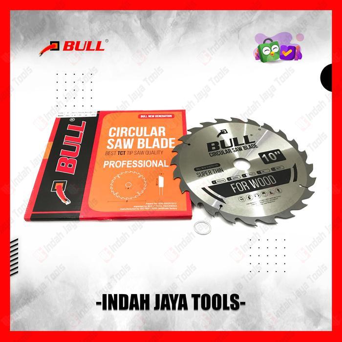 Bull Super Thin Circular Saw Blade 10 Inch 24T Mata Potong Kayu 24 T