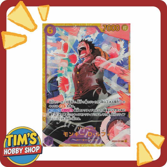 Kartu One Piece TCG Monkey D Luffy EB02-061 SEC One Piece Card Game