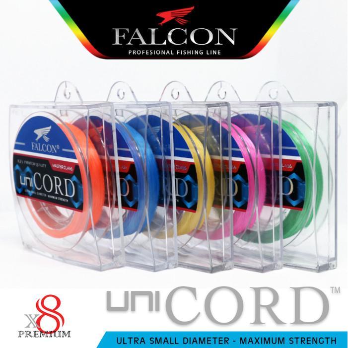Falcon Fishing - Senar PE X8 Falcon Uni Cord 300M MICRO PE Fluo size Pe 8.0 Pe 10 Ikan Mancing
