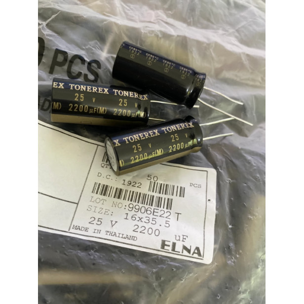 20pcs/lot original Japan ELNA TONEREX 25V 2200UF 18X40mm Audio electrolytic capacitor free shipping