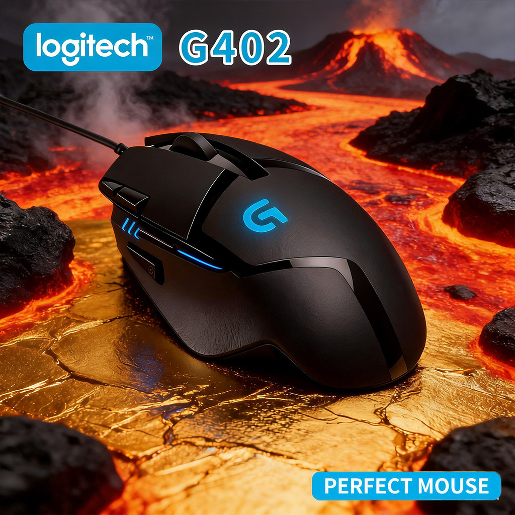 Logitech G402 Professional Gaming Mouse, Wired Mechanical Macro Programmable Gaming Mouse,