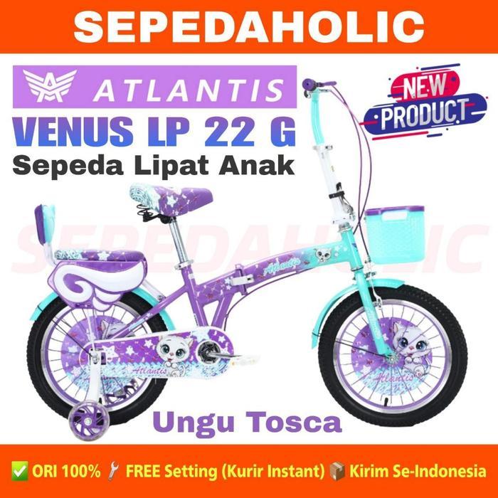 Sepeda Lipat Anak ATLANTIS VENUS LP 22 / MAZARA 2288 SR / VELION C1 / PMB MN 312 KUROMI Ukuran 16 & 