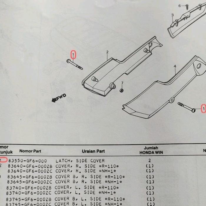 Baud Body Honda Win Crome Baud Cover Box Aki Honda Win Box Cover Aki Honda Win 100 Ori Crom Terjamin