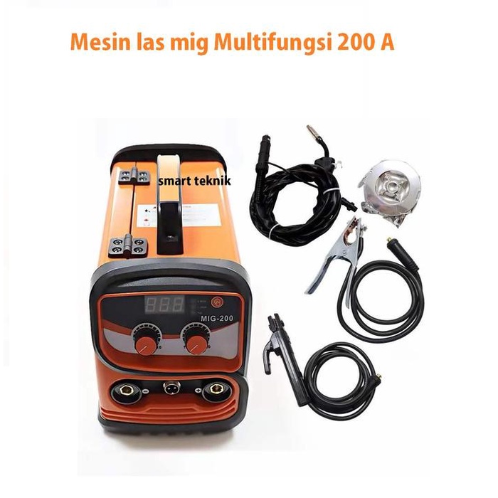 Mesin las MIG German 260a las mig tanpa gas multifungsi 200 ampere