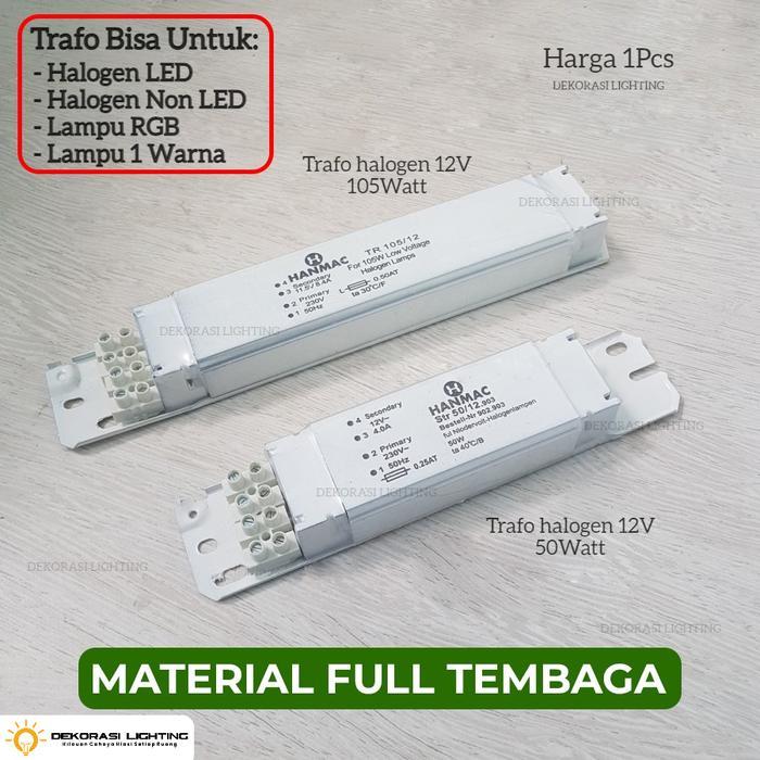 Trafo Driver Transformer 12Volt Ac Halogen Pijar Led 50Watt 105Watt Adaptor Power Supply Bisa Untuk