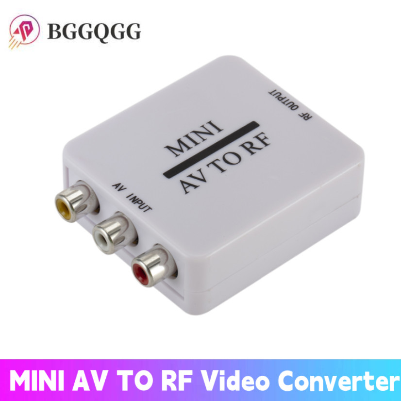 Mini RCA AV CVSB to RF Video Adapter Converter HD Video Converter Box 67.25/61.25MHz AV To RF Scaler