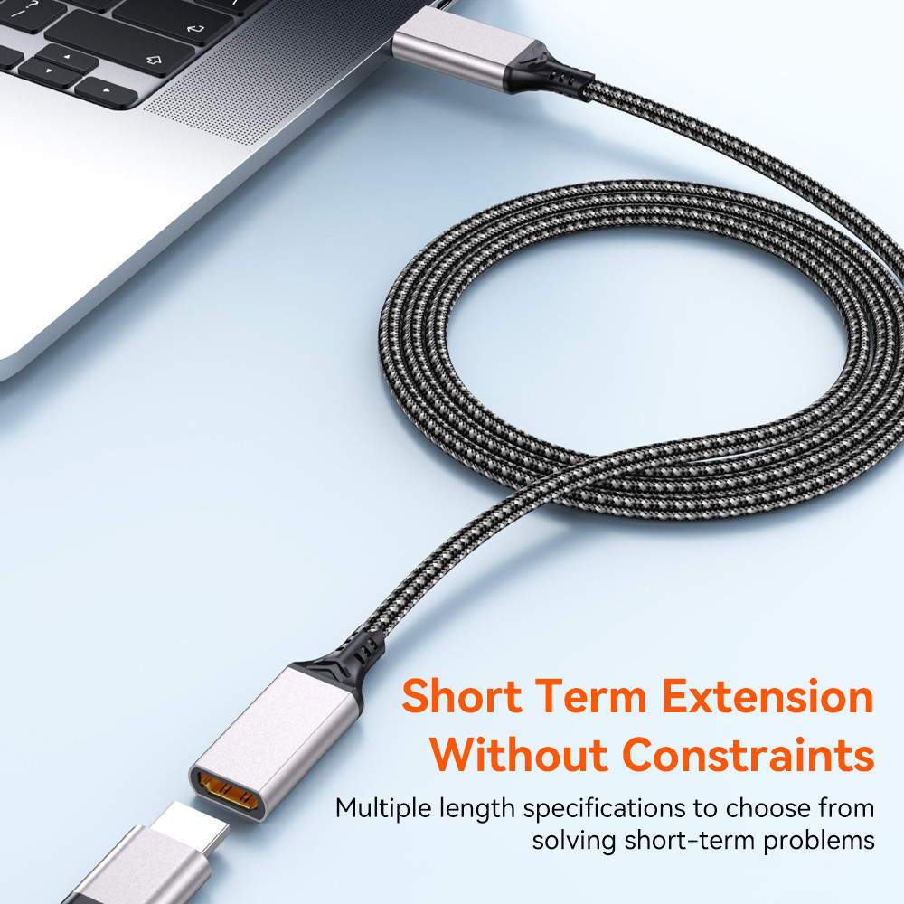 Male To Female HDMI 2.1 Extender Cable For TV PS4 Xbox  Switch 8K 60HZ 4K 120HZ 240HZ Gender