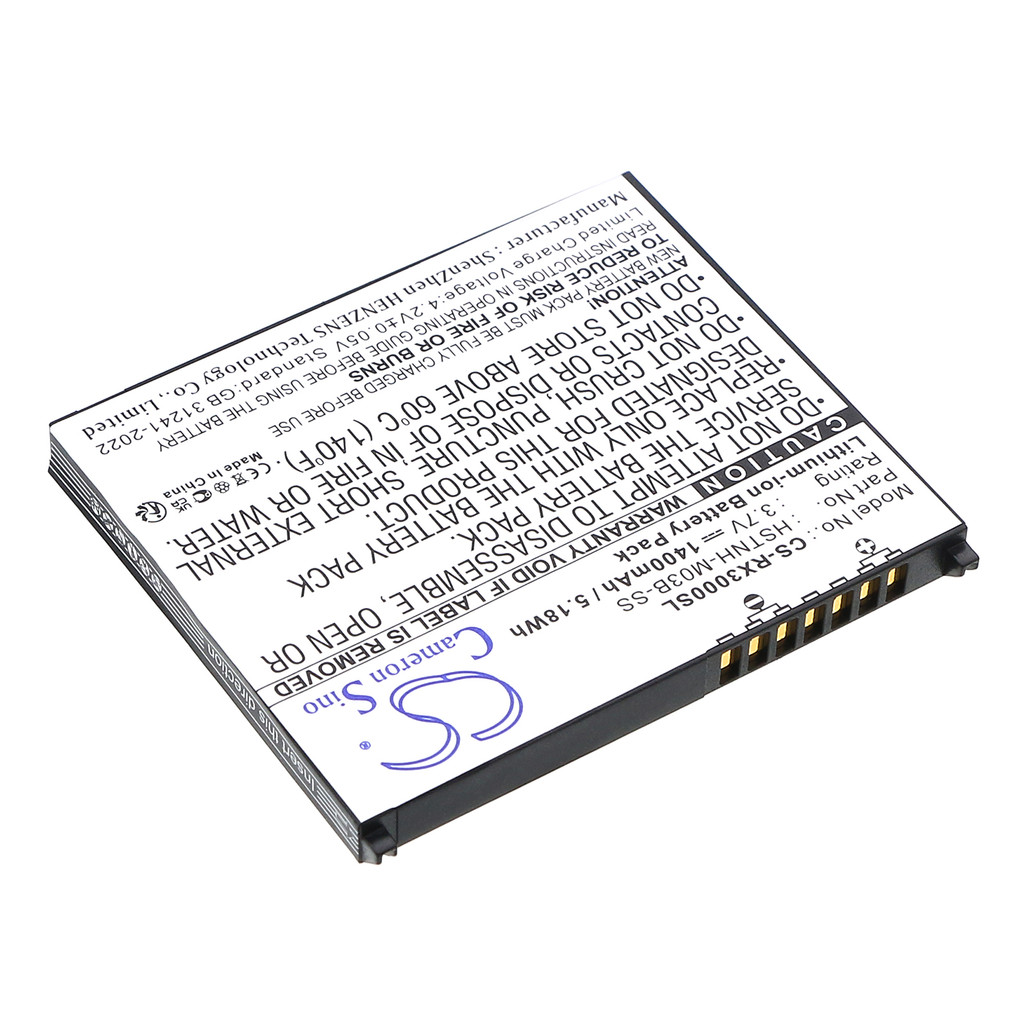 Li-ion PDA, Pocket PC Battery for HP, 3.7V, 1400mAh, Compatible Models: iPAQ hx2000, iPAQ hx2100